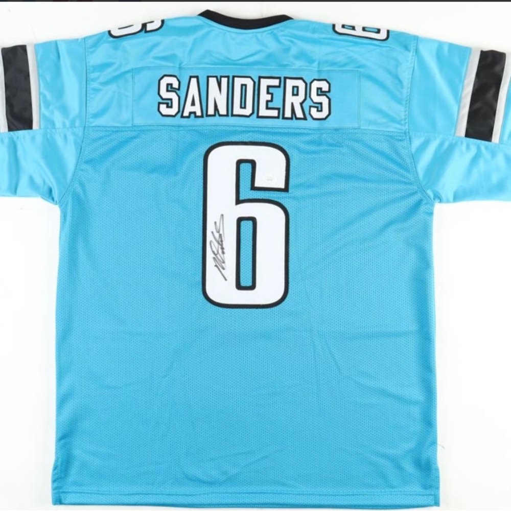 Miles Sanders Signed Carolina Panthers Custom Jersey JSA COA